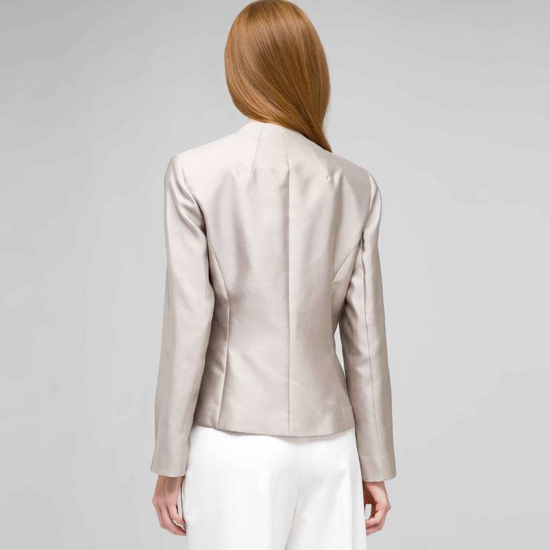 V-Neck Jacket, Stone, large image number 1